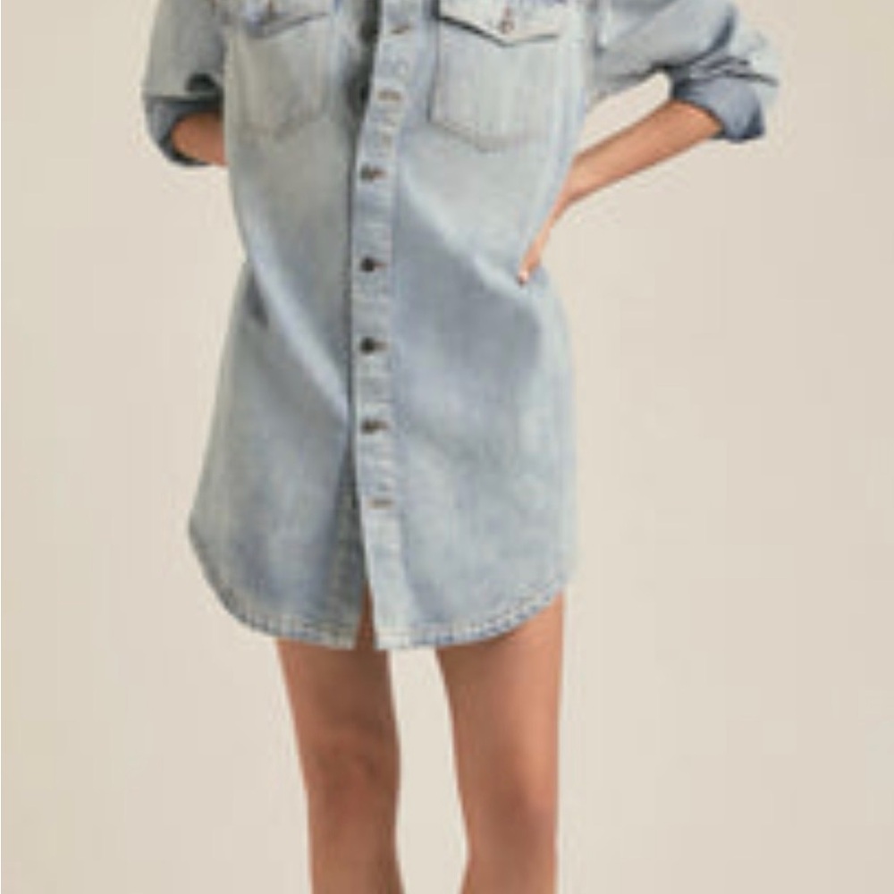 FAVORITE DAUGHTER t Blue Denim Shirt Dress! NWOT